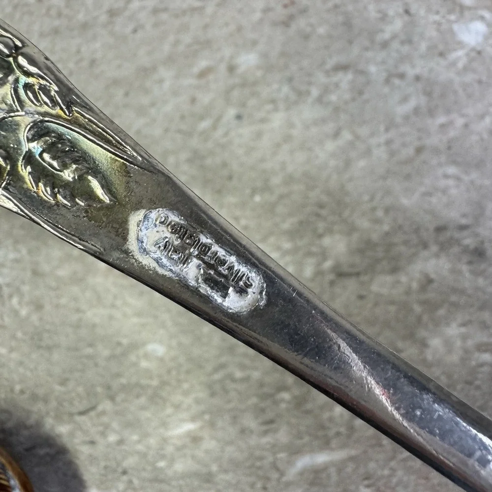Vintage Silverplated Pie Cake Server with Intricate Engraving Made In Italy Rose